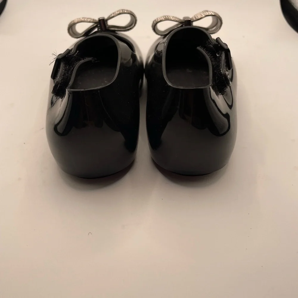 Mini Melissa girls black jelly flats size 7C